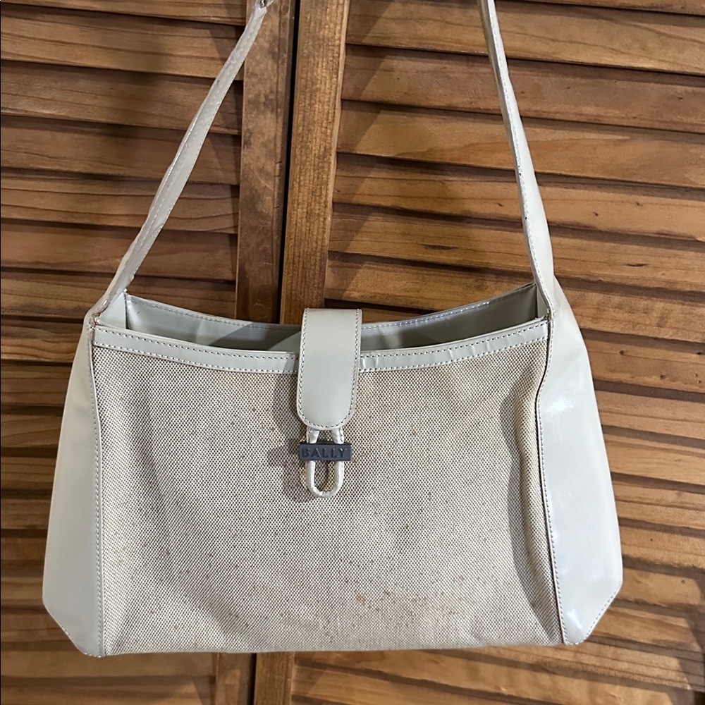 Bally Beige and Tan Women's Shoulder Bag